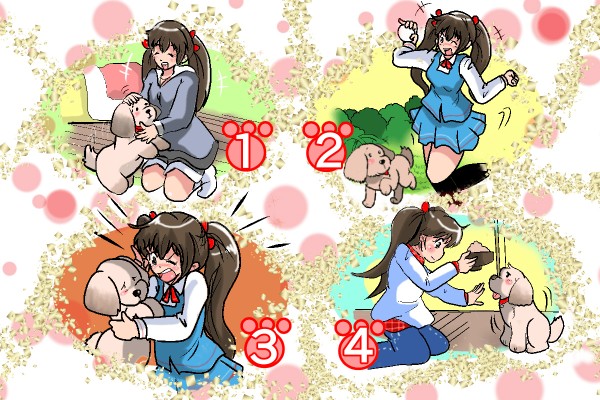 【イラスト4択】 ペットとの接し方で恋愛の傾向がわかる！