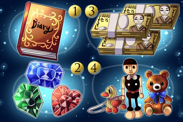 【イラスト4択】 どれを金庫に隠すかで、あなたの性格が丸わかり！