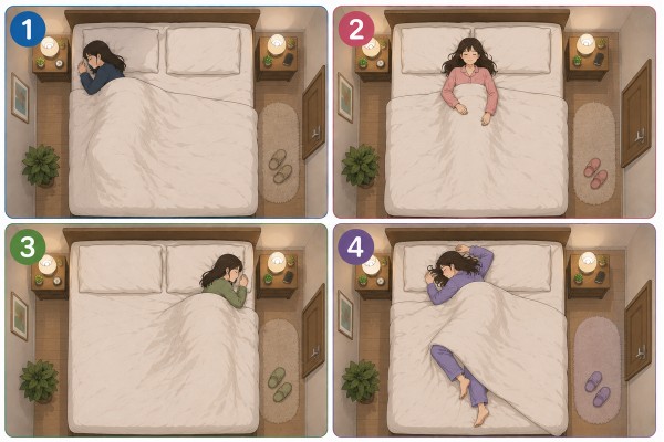 ベッドでどの位置で寝る？診断